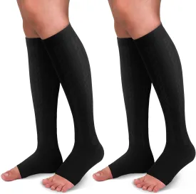 30-40mmHg Medical Graduated Compression Socks for Women&Men Circulation-Knee High Socks for Support,Hiking,Running