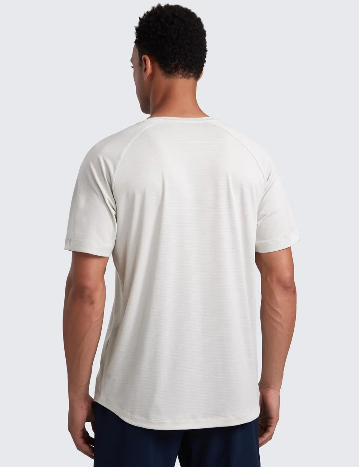 CRZ YOGA Mens Lightweight Athletic T-Shirts Moisture Wicking Running Workout Shirt Short Sleeve Gym Tops