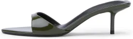Leopard Kitten Heels Pointed Toe Mule Heels for Women Open Toe Kitten Heel for Party Dressy Wedding