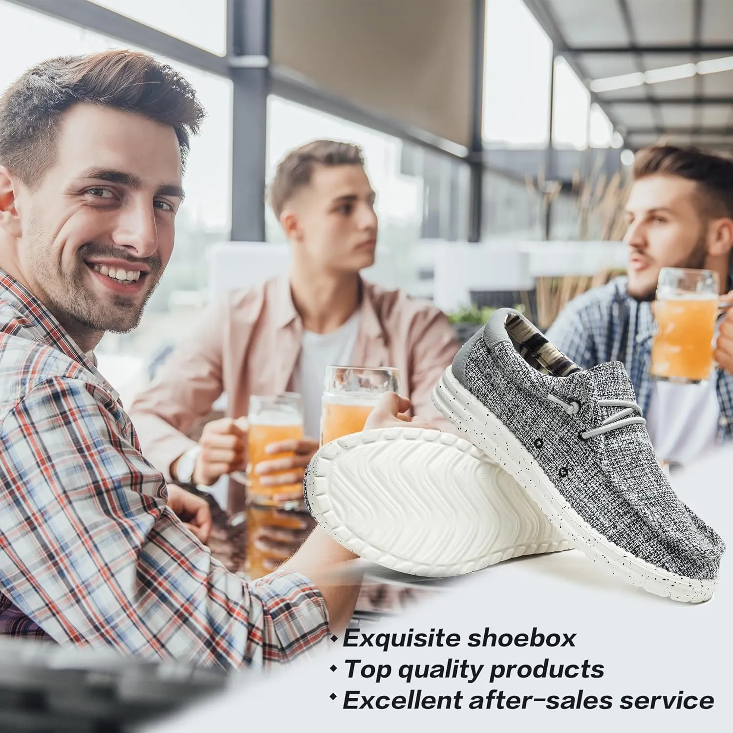 Men??s Machine Washable Slip On Lace Up Casual Loafer Breathable Travel Canvas Shoes for Men Comfortable and Stylish Summer Loafers Lightweight Walking Shoes Boat Shoe