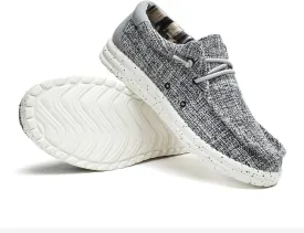 Men??s Machine Washable Slip On Lace Up Casual Loafer Breathable Travel Canvas Shoes for Men Comfortable and Stylish Summer Loafers Lightweight Walking Shoes Boat Shoe